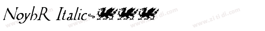 NoyhR Italic字体转换 NoyhR Italic字体转换